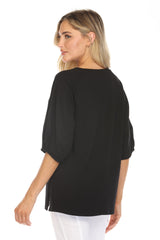 Brushed Cotton Raglan Top - CARINE