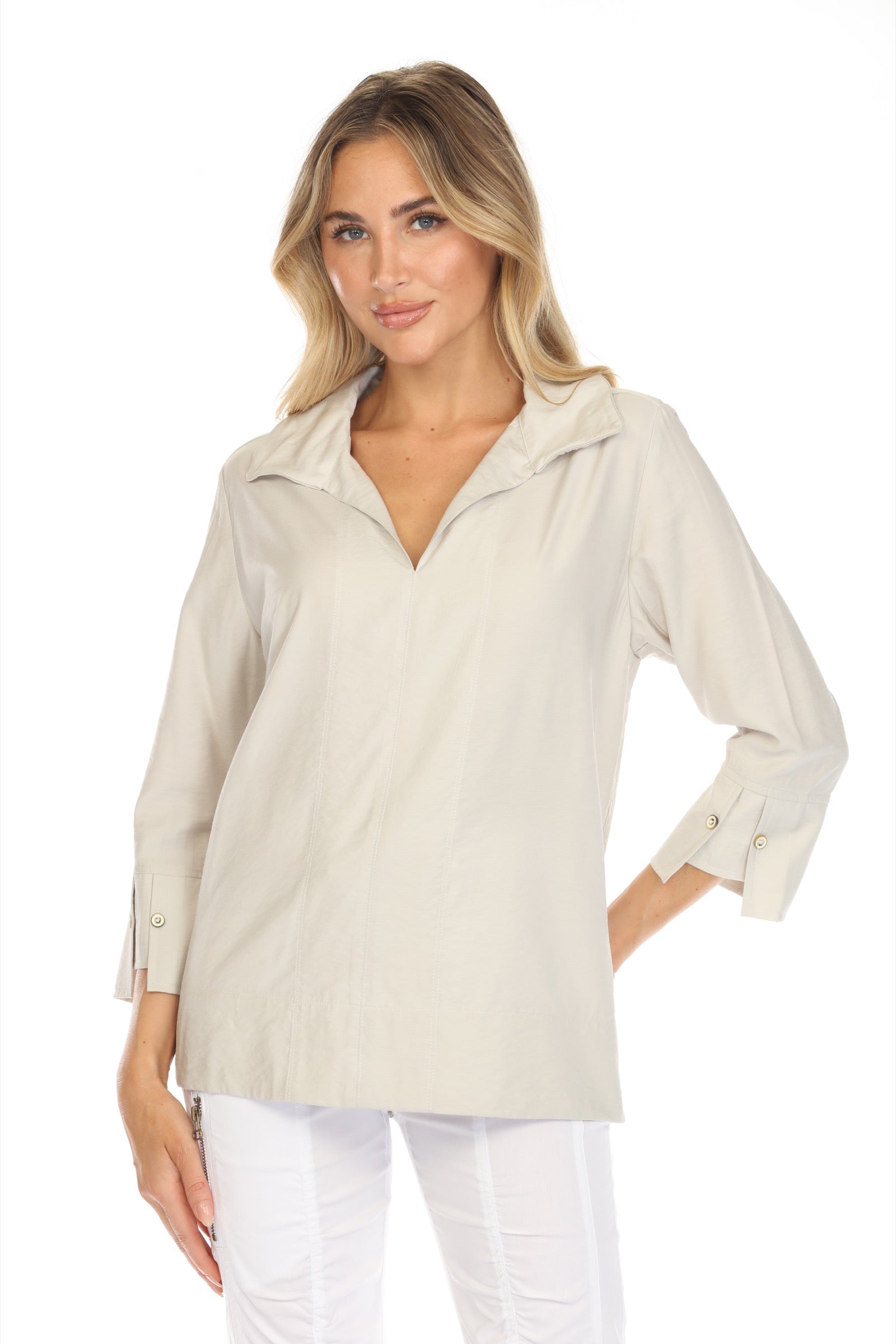 Horizon Split-Neck Top - CARINE