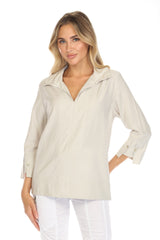 Horizon Split-Neck Top - CARINE