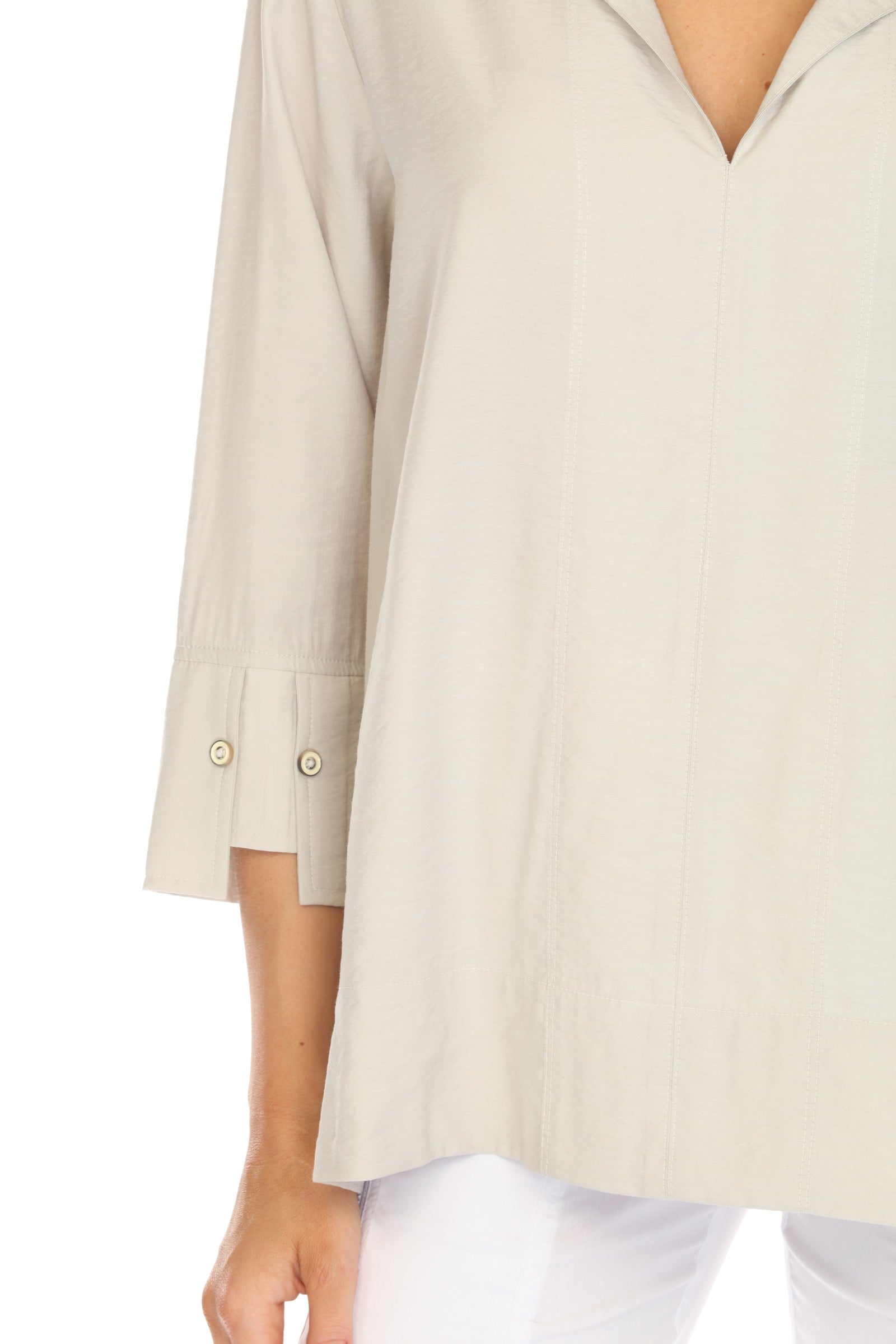 Horizon Split-Neck Top - CARINE