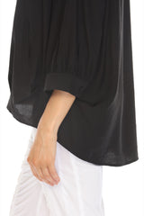 Grommet Split Collar Top - CARINE