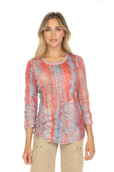 Round-Neck Top - Coral Haze - CARINE