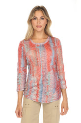 Round-Neck Top - Coral Haze