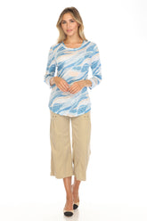 Round-Neck Top - Tide Breeze - CARINE