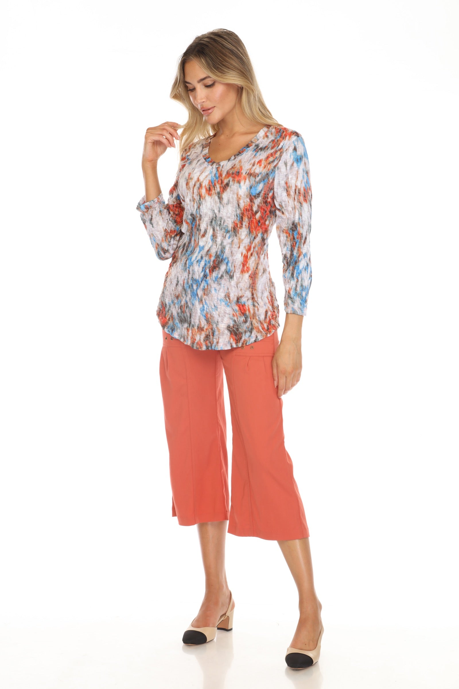 V-Neck Top - Ember Haze - CARINE