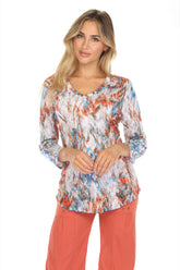 V-Neck Top - Ember Haze - CARINE