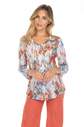 V-Neck Top - Ember Haze - CARINE