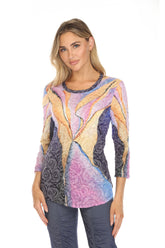 Round-Neck Top - Mystic Bloom - CARINE