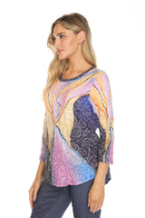 Round-Neck Top - Mystic Bloom - CARINE