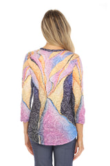 Round-Neck Top - Mystic Bloom - CARINE