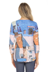 V-Neck Top - Painted Pueblo - CARINE