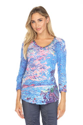 V-Neck Top - Coastal Glow - CARINE