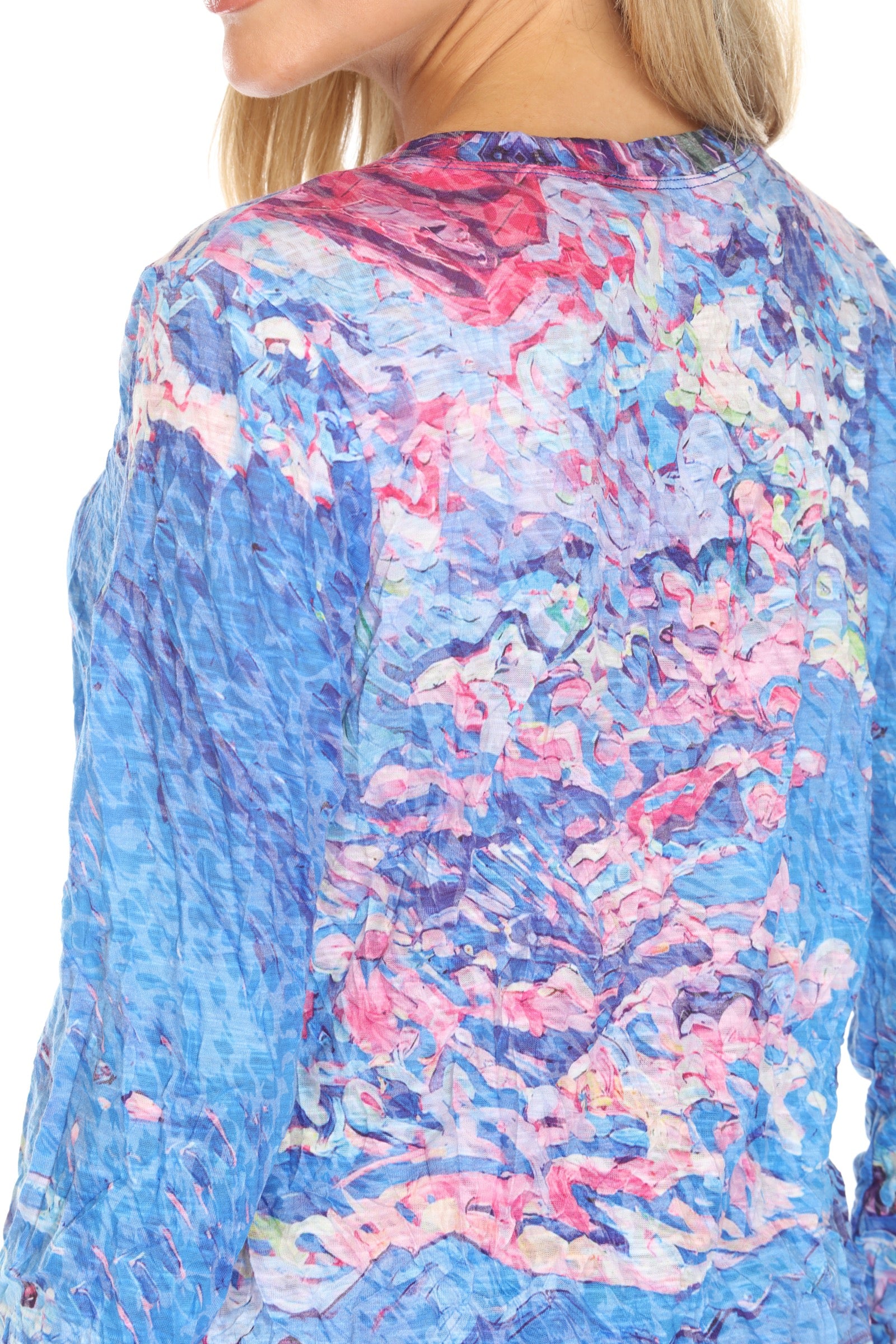 V-Neck Top - Coastal Glow - CARINE