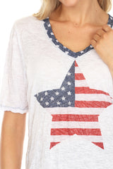 S/S V-Neck Top - American Star - CARINE