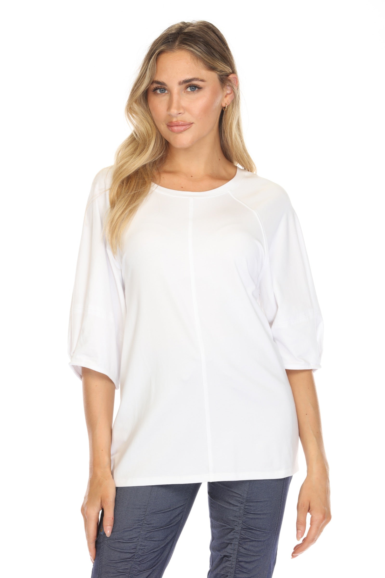Brushed Cotton Raglan Top - CARINE
