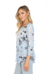 Round-Neck Top - Ice Mosaic - CARINE