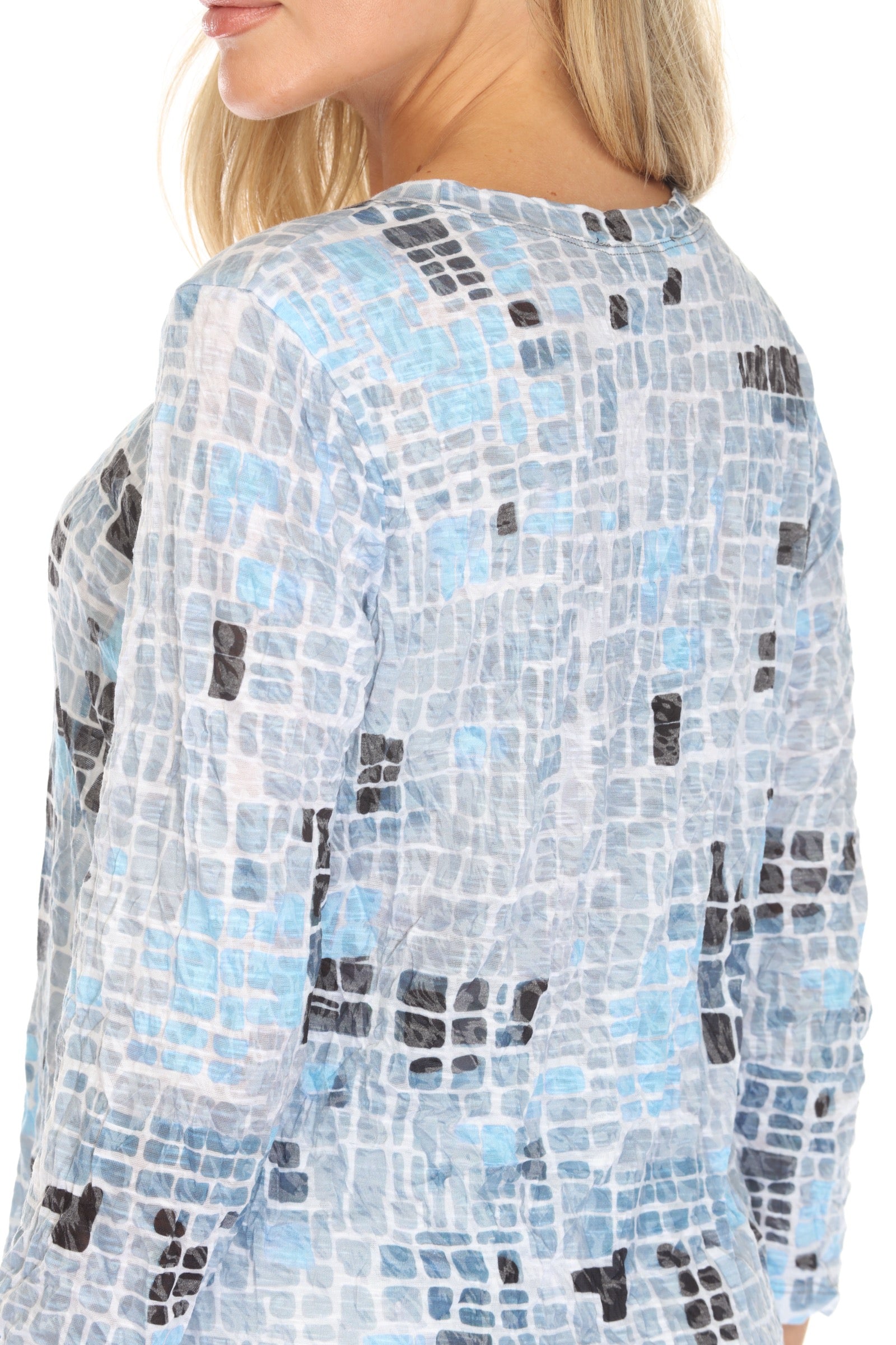 Round-Neck Top - Ice Mosaic - CARINE