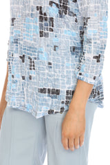 Round-Neck Top - Ice Mosaic - CARINE