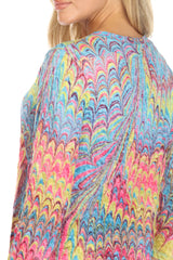 Round-Neck Top - Festive Plume - CARINE