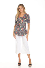 S/S V-Neck Top - Cocktail Hour - CARINE