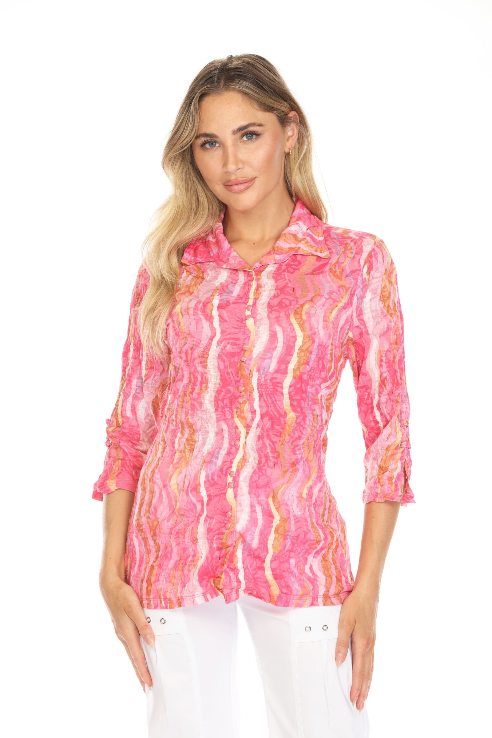 Sabrina Shirt - Pink Flame - CARINE