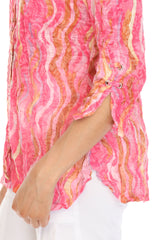 Sabrina Shirt - Pink Flame - CARINE