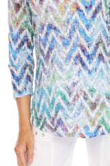 Round-Neck Top - Chevron Haze - CARINE