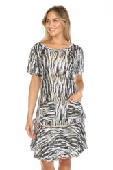 Riley Dress - Woodland Streak - CARINE
