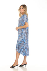 Vivian Dress - Cobalt Scales - CARINE