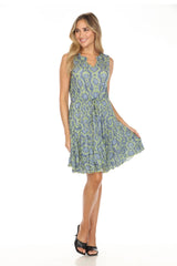 Amelia Dress - Green Vector - CARINE