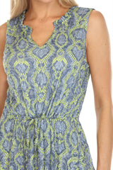 Amelia Dress - Green Vector - CARINE