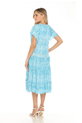 Tiana Dress - Aqua Pulse - CARINE