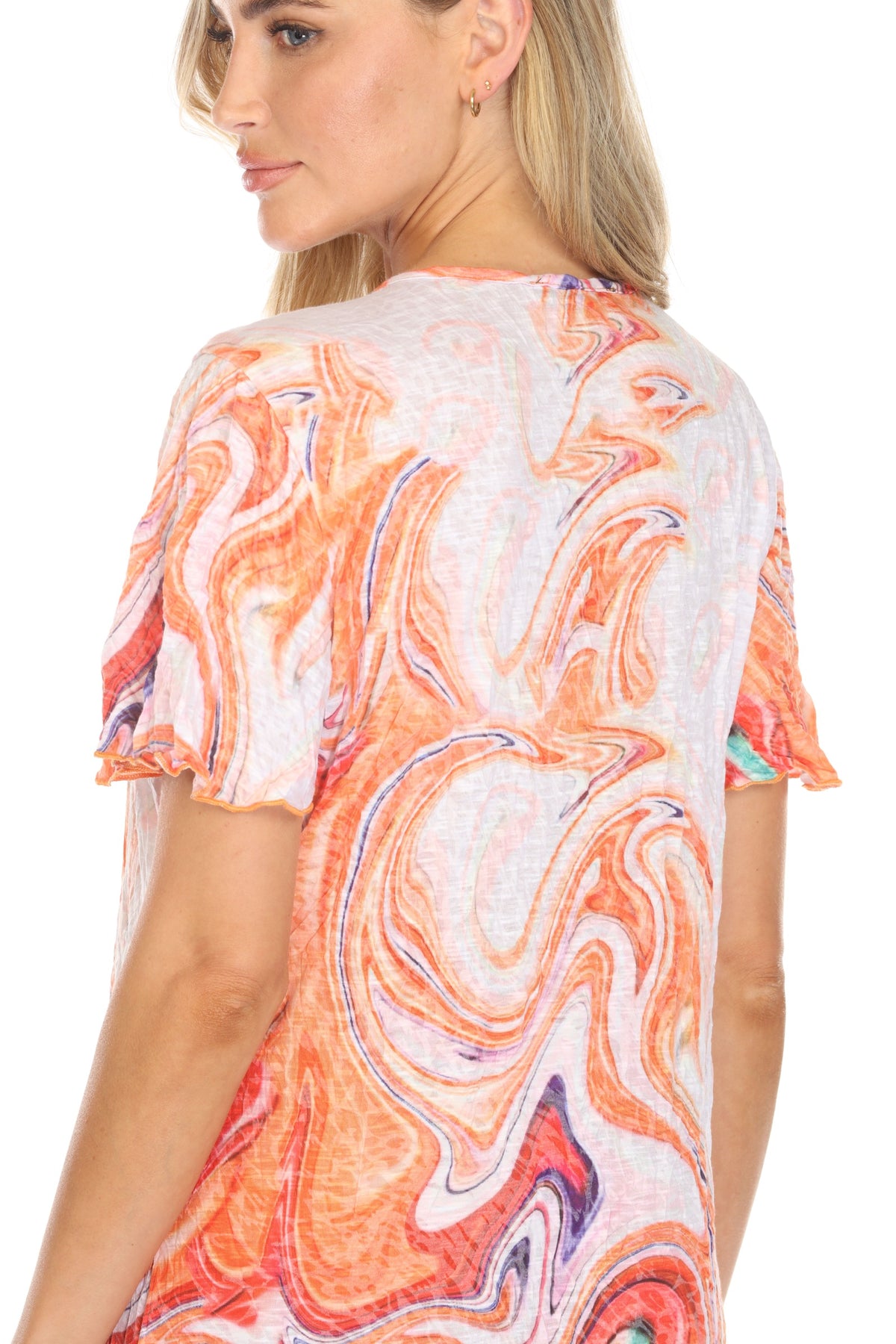 Vivian Dress - Tangerine Swirl - CARINE
