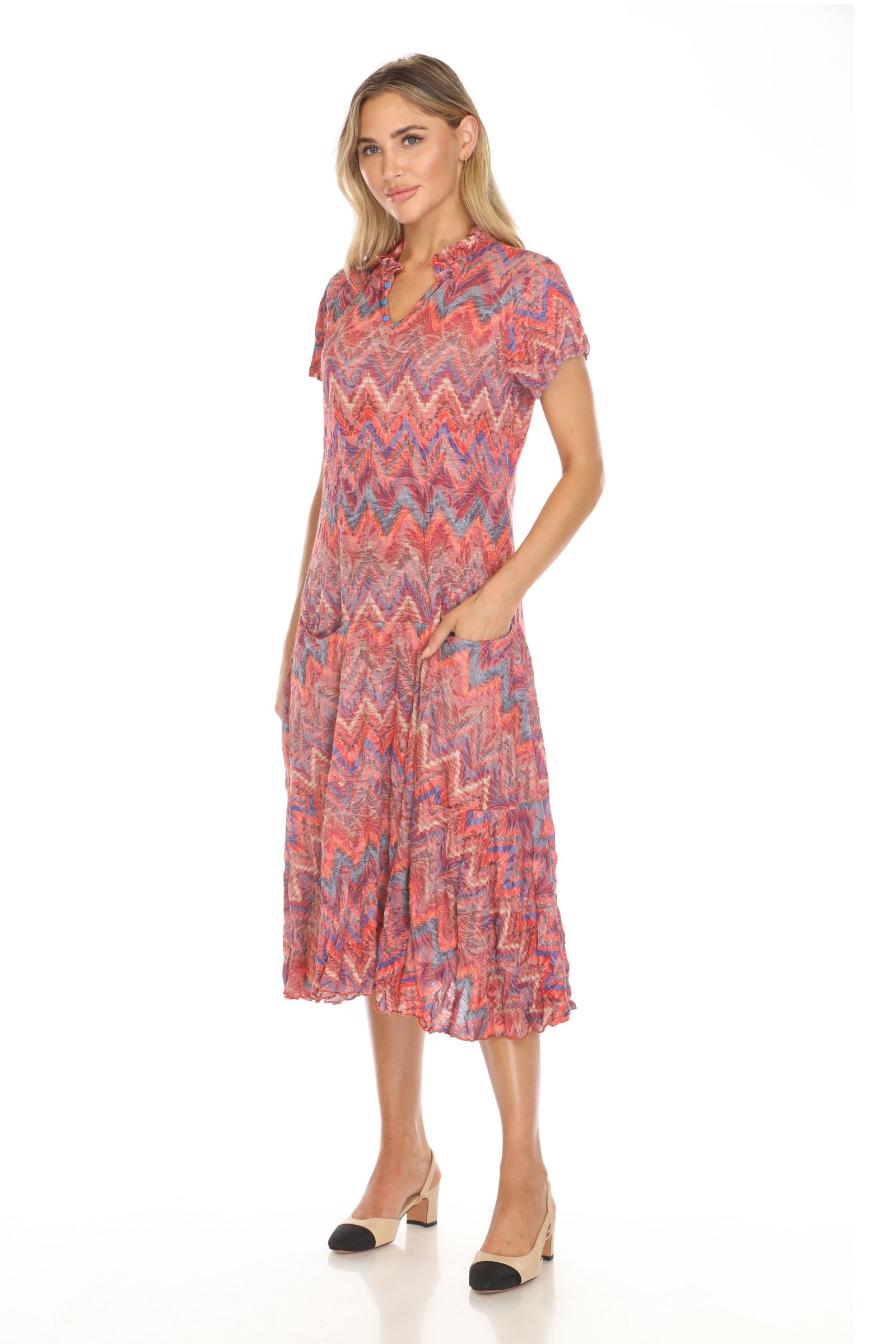 Harper Dress - Crimson Pulse - CARINE