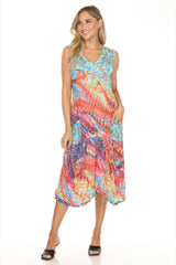 Valerie Dress - Rainbow Plume - CARINE