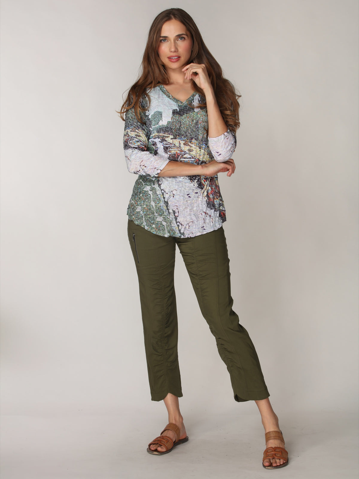 V-Neck Top - Venice Garden
