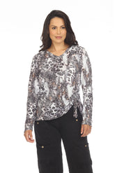 Carlie Top L/S - Leopard Burst - CARINE