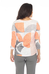 V-Neck Top - Citrus Contours - CARINE