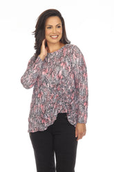 Jolene Top L/S - Blush Snake - CARINE