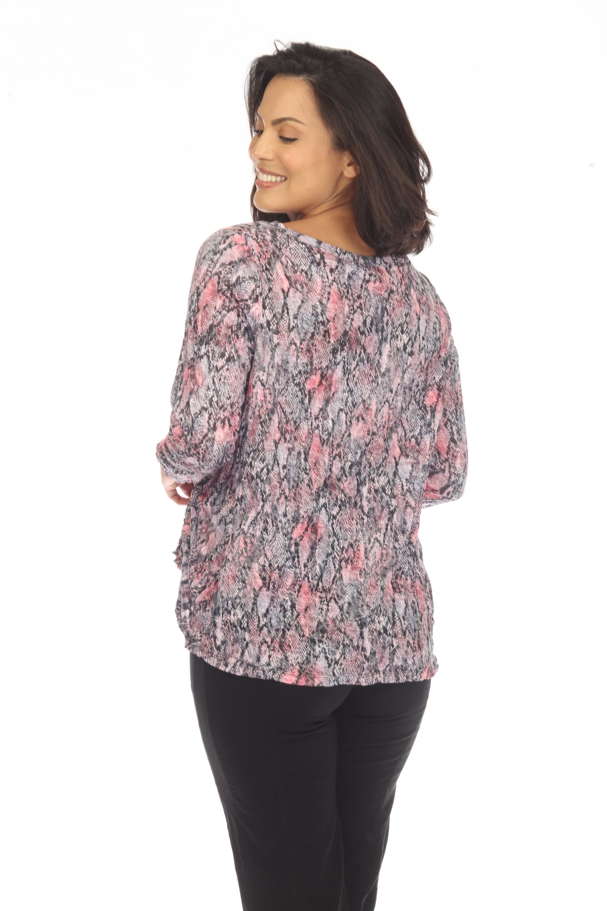Jolene Top L/S - Blush Snake - CARINE