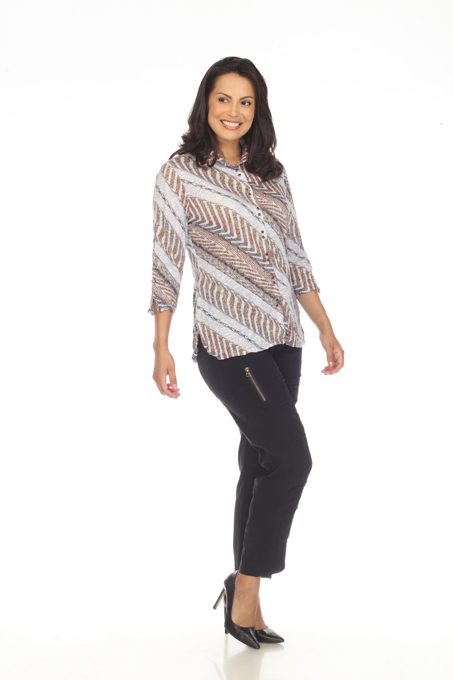 Sabrina Shirt - Verdant Arrows - CARINE