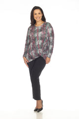 Layla Top - Raspberry Flower - CARINE