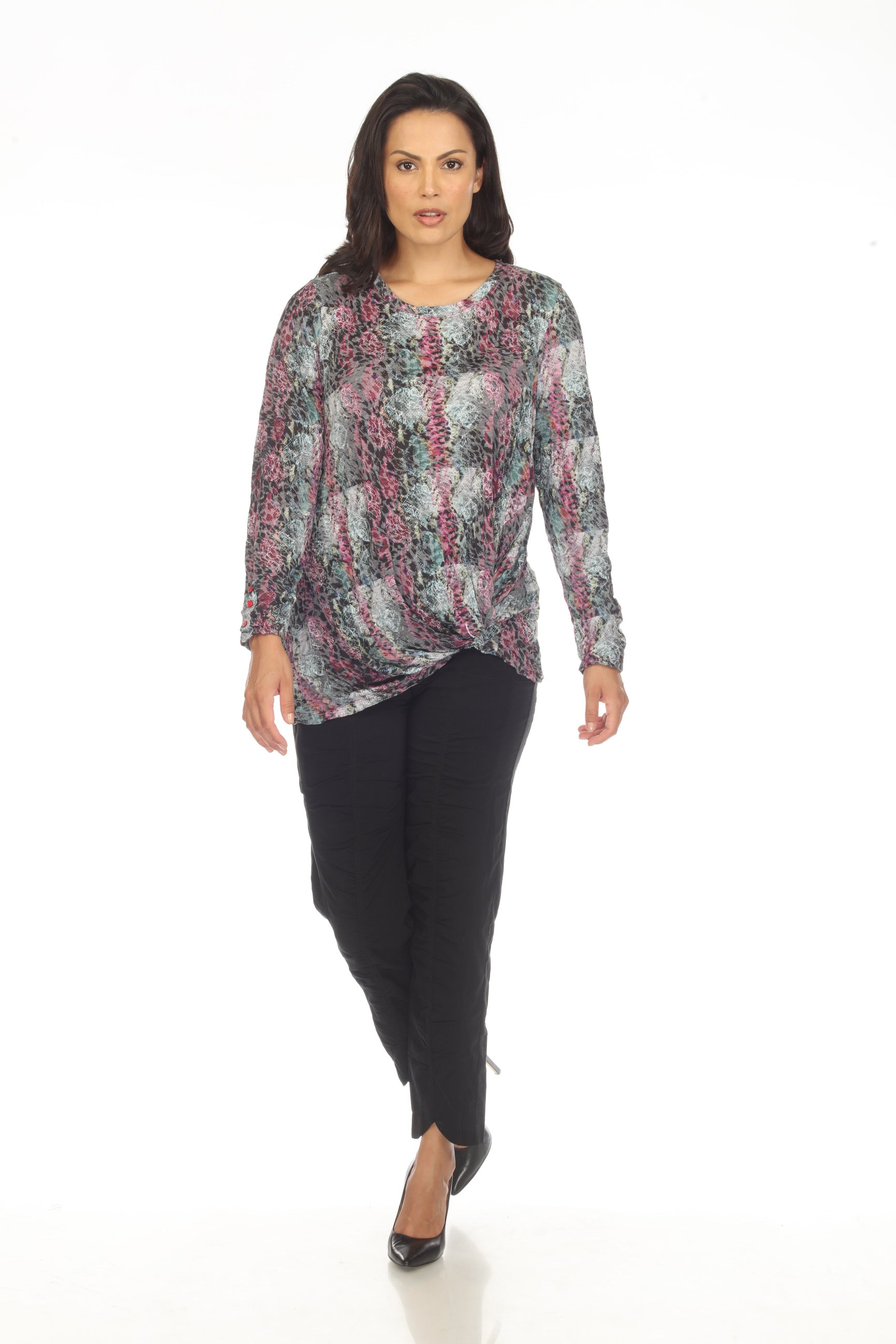 Layla Top - Raspberry Flower - CARINE