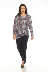 Layla Top - Raspberry Flower - CARINE