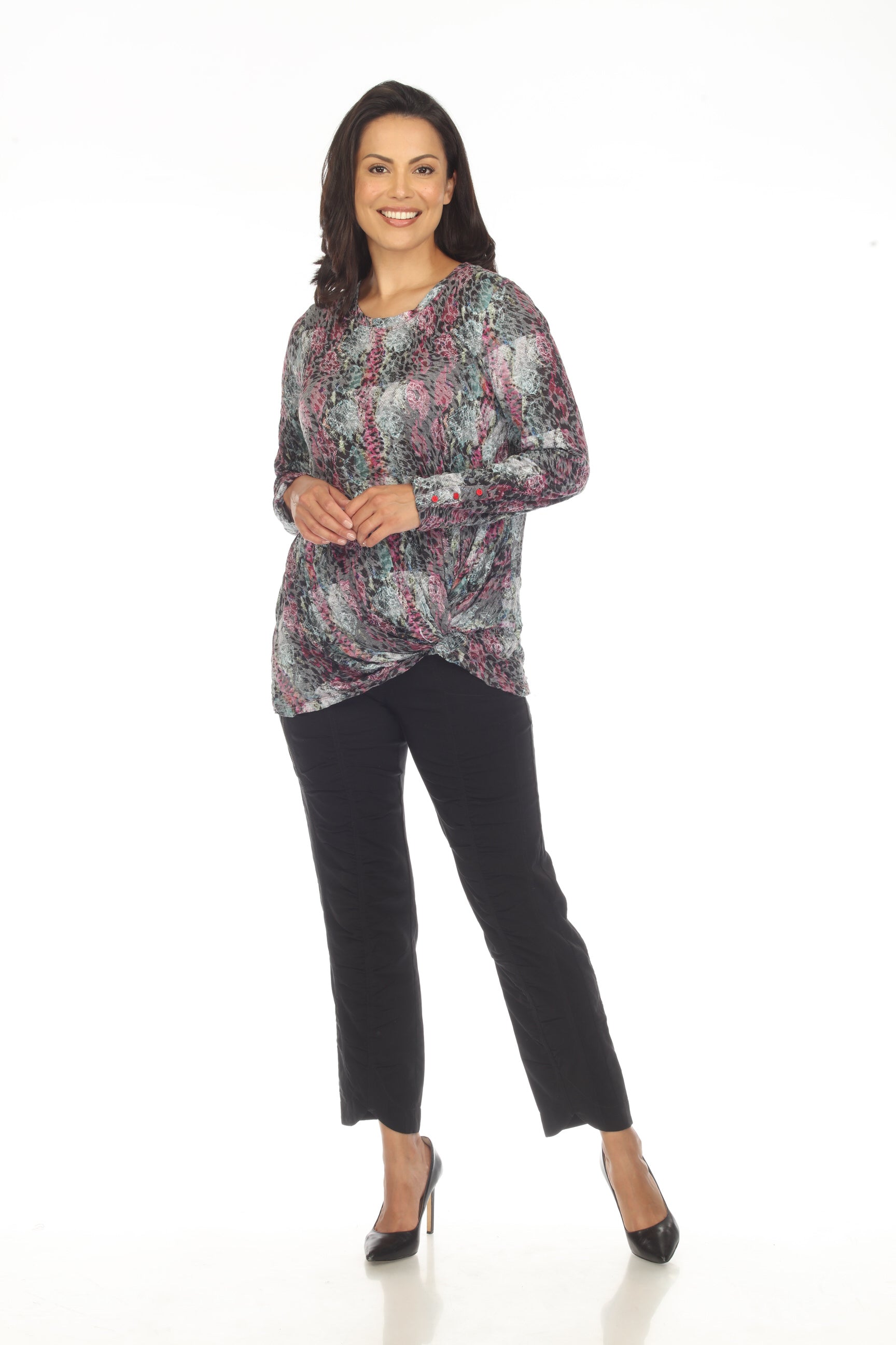 Layla Top - Raspberry Flower - CARINE