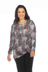 Layla Top - Raspberry Flower - CARINE