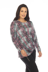 Layla Top - Raspberry Flower - CARINE