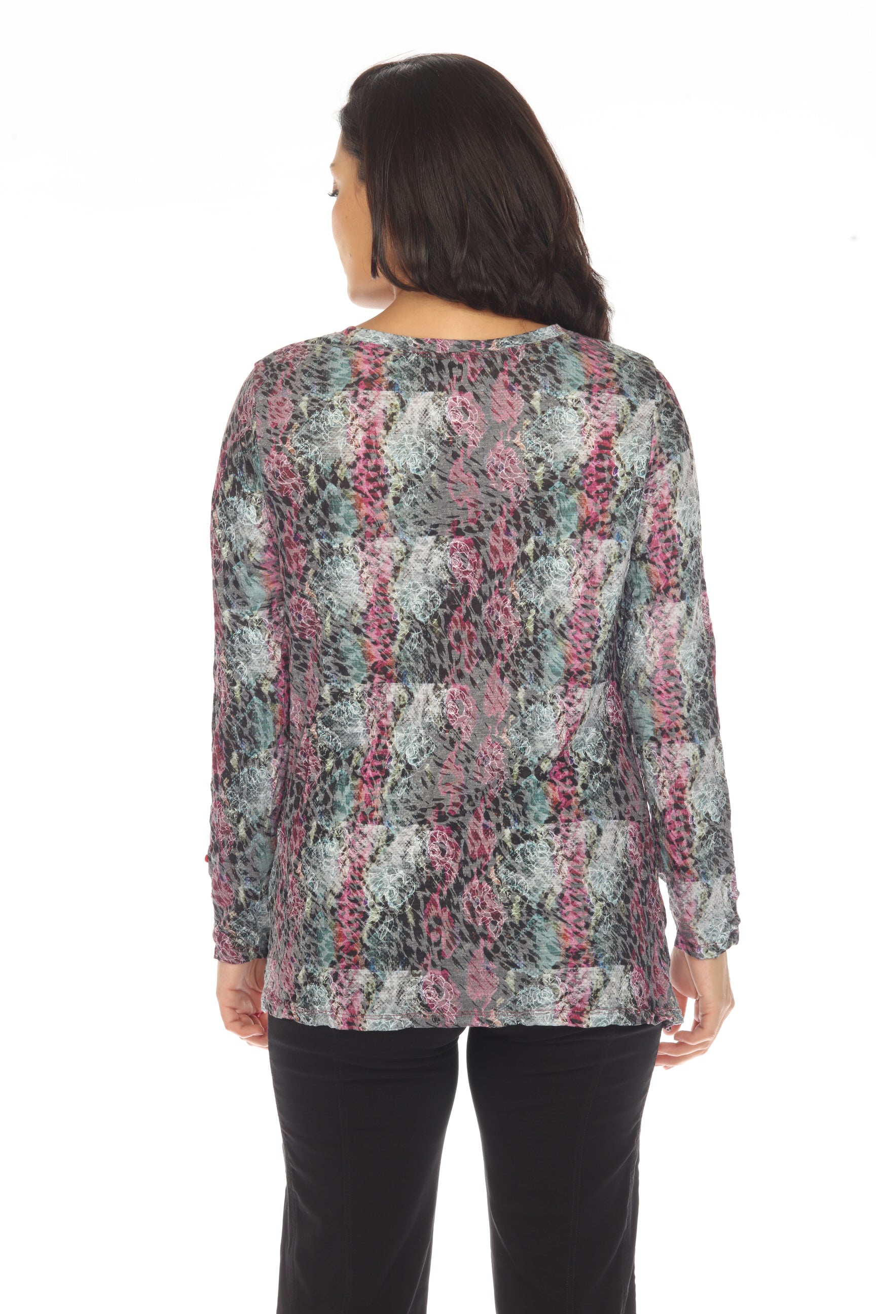 Layla Top - Raspberry Flower - CARINE