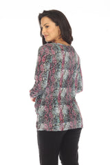 Layla Top - Raspberry Flower - CARINE