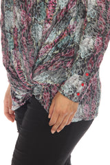 Layla Top - Raspberry Flower - CARINE